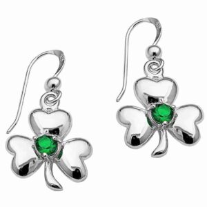 clover earrings .925 Sterling Silver Celtic Earrings