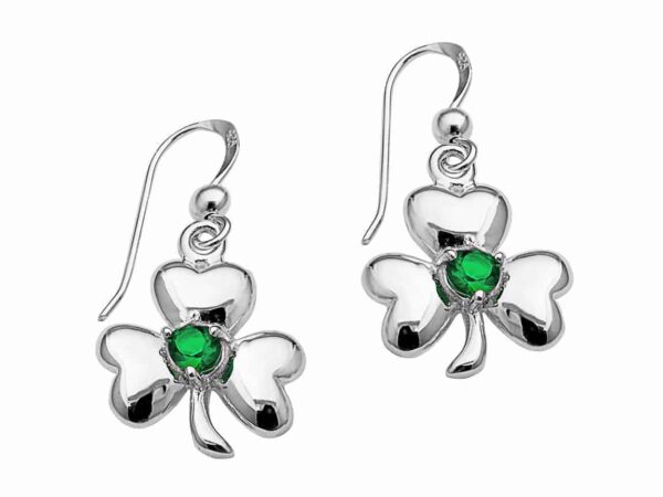 clover earrings .925 Sterling Silver Celtic Earrings