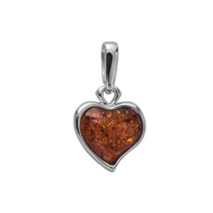 Sweet Heart Baltic Amber Necklace Pendant